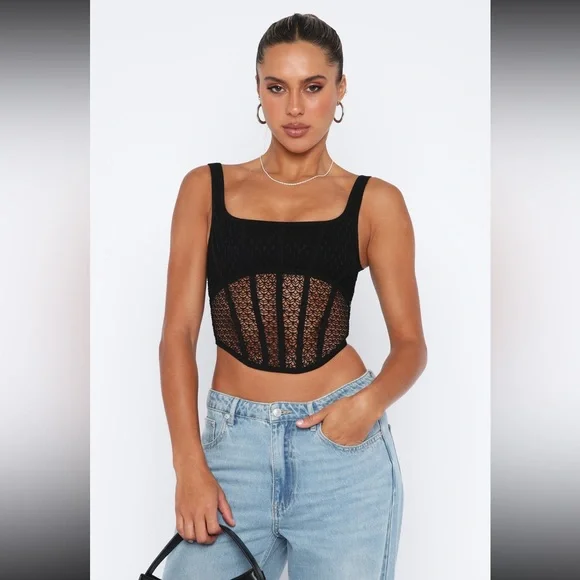 Let’s Part Ways Bustier Black - Picture 3 of 11